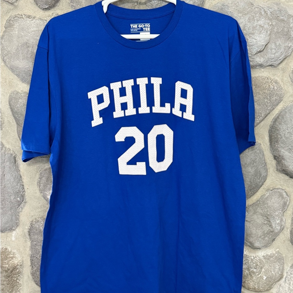 Adidas Philadelphia 76ers Markelle Fultz #20 Blue Tee Men’s 2XL